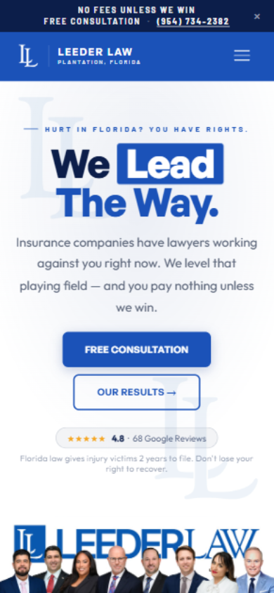 Leeder Law — in-progress redesign